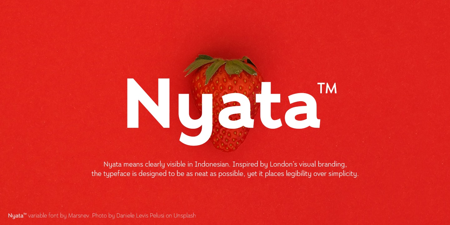 Пример шрифта Nyata #1